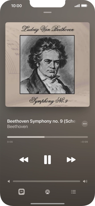 Pulsa la flecha hacia la derecha para ir al archivo de música siguiente.