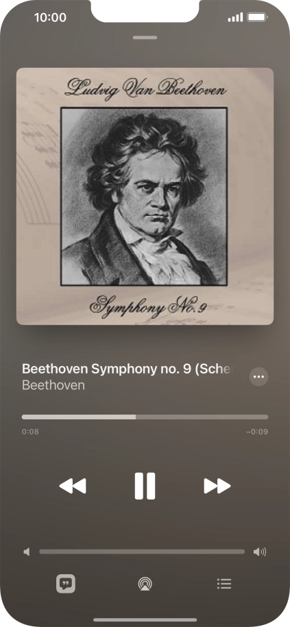 Pulsa la flecha hacia la derecha para ir al archivo de música siguiente.