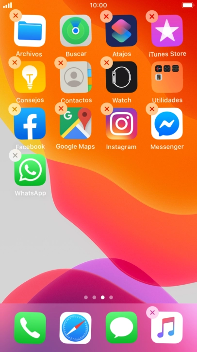 Pulsa el icono de eliminar junto a la app deseada.