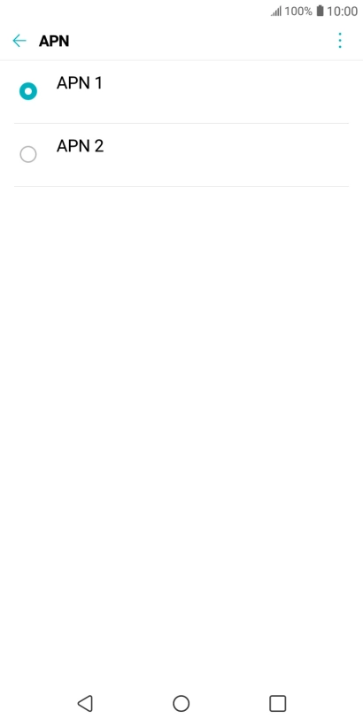 Pulsa en el campo junto a la conexión de datos para activarla.