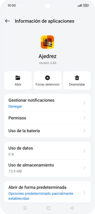 Pulsa Uso de almacenamiento.