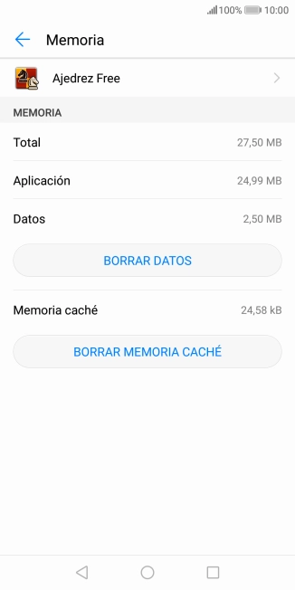 Pulsa BORRAR MEMORIA CACHÉ.