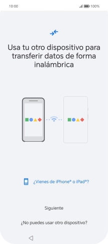 Sigue las indicaciones de la pantalla para transferir contenido desde el otro teléfono y finalizar la activación de tu teléfono.