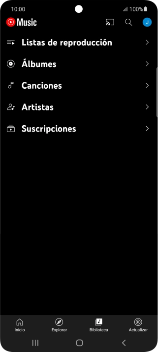 Pulsa una categoría y desplázate al archivo de música deseado.