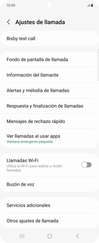 Pulsa Servicios adicionales.