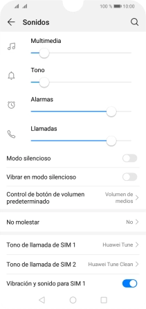 Pulsa Tono de llamada de ‹SIM›.