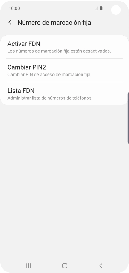 Pulsa Activar FDN.