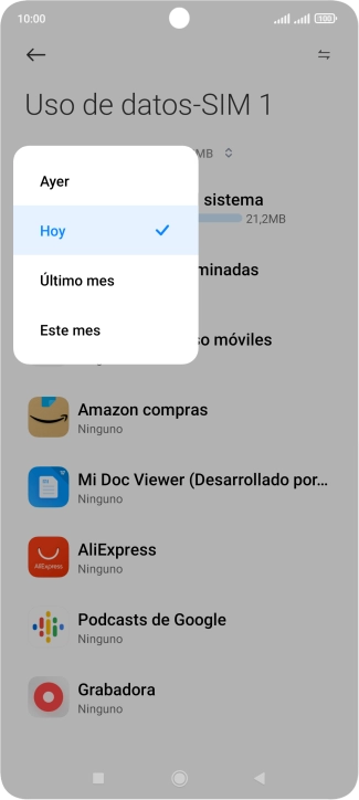 Pulsa el ajuste deseado.