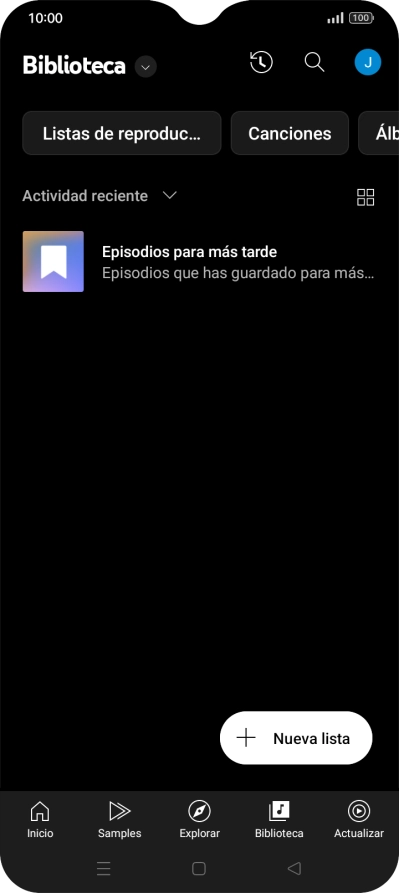 Pulsa la lista desplegable.