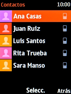 Selecciona el contacto deseado.