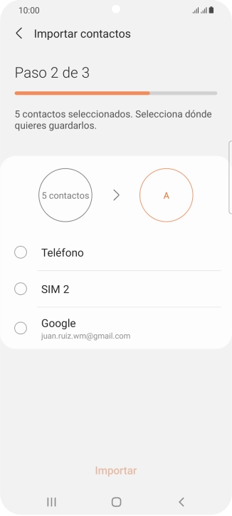 Pulsa Teléfono.