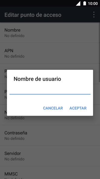 Introduce wap@wap y pulsa ACEPTAR.
