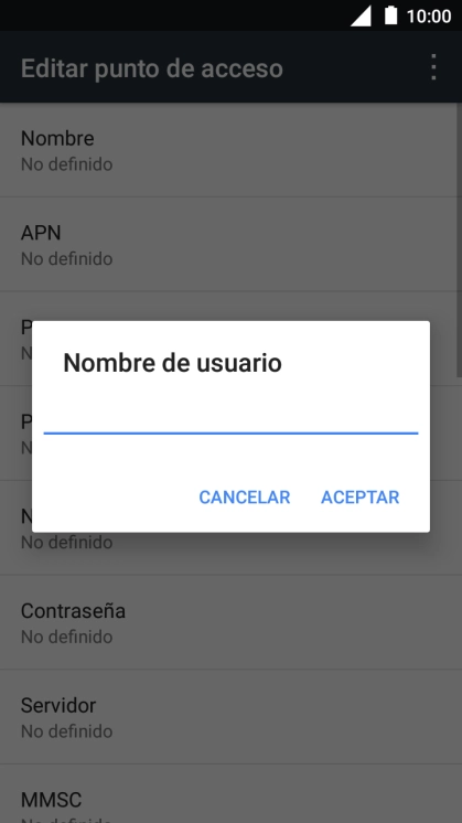 Introduce wap@wap y pulsa ACEPTAR.