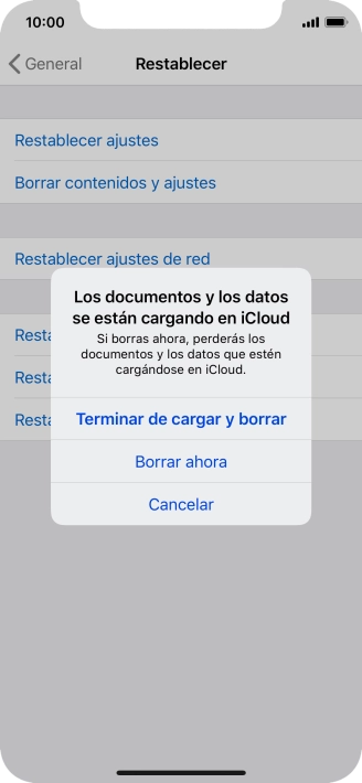 Pulsa Borrar ahora.