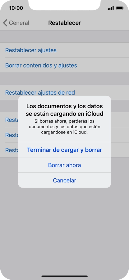 Pulsa Borrar ahora.