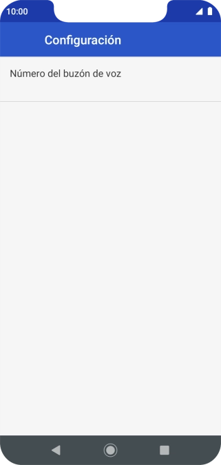 Pulsa Número del buzón de voz.