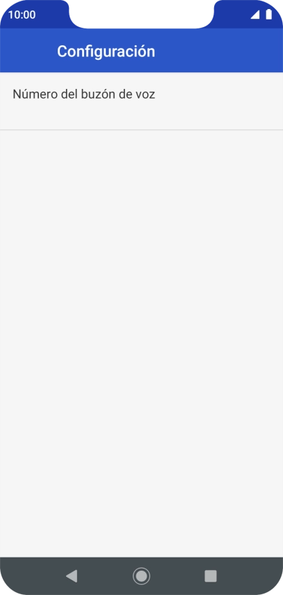 Pulsa Número del buzón de voz.