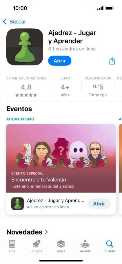 Desliza el dedo hacia arriba desde la parte inferior de la pantalla para terminar y volver a la pantalla de inicio.