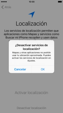 Si desactivas la función, pulsa OK.