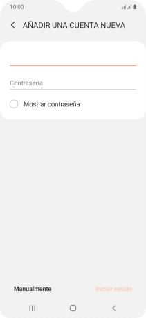 Pulsa Contraseña e introduce la contraseña de tu cuenta de correo electrónico.