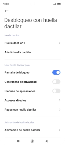 Pulsa  el indicador junto a los ajustes deseados para activarlos o desactivarlos.