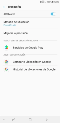 Pulsa Método de ubicación.