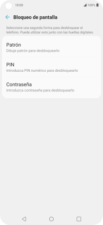 Pulsa el código de seguridad deseado y sigue las indicaciones de la pantalla para crear un código de seguridad del teléfono adicional.
