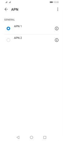 Pulsa en el campo junto a la conexión de datos deseada para activarla.