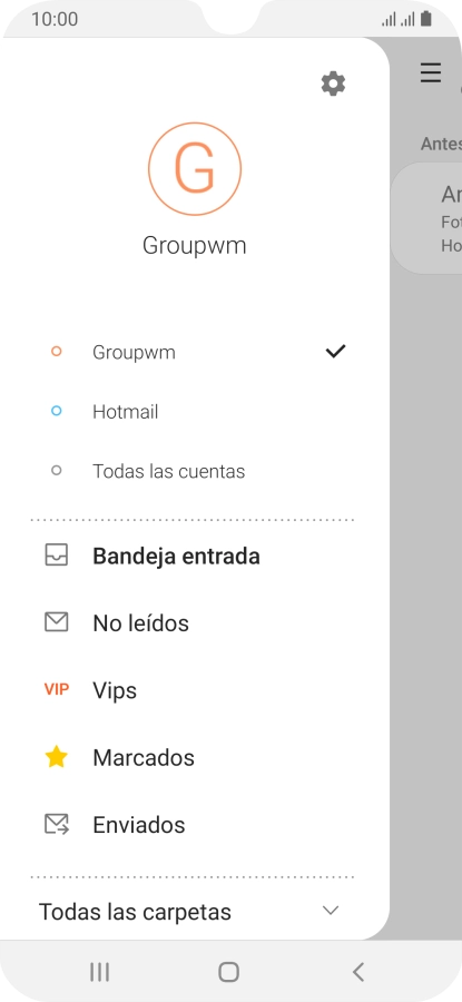 Pulsa el icono de ajustes.
