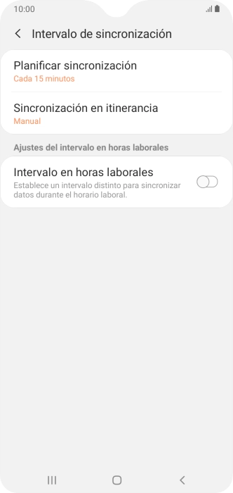 Pulsa Planificar sincronización.