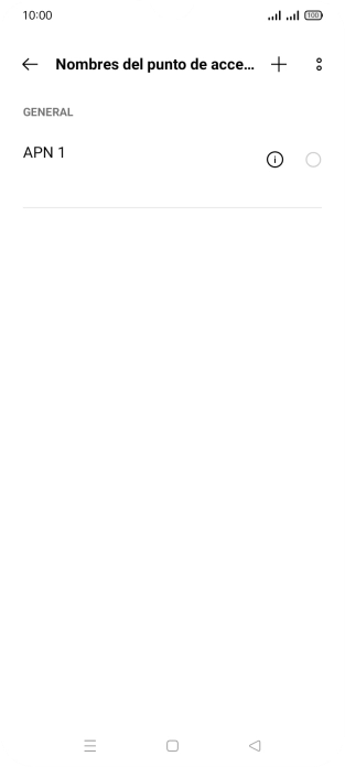 Pulsa el icono de nueva conexión de datos.