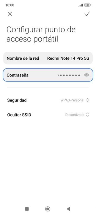 Pulsa Contraseña e introduce una contraseña.