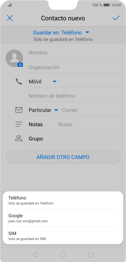 Pulsa Teléfono.