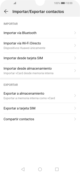Pulsa Importar desde tarjeta SIM.
