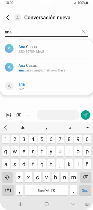 Pulsa el contacto deseado.