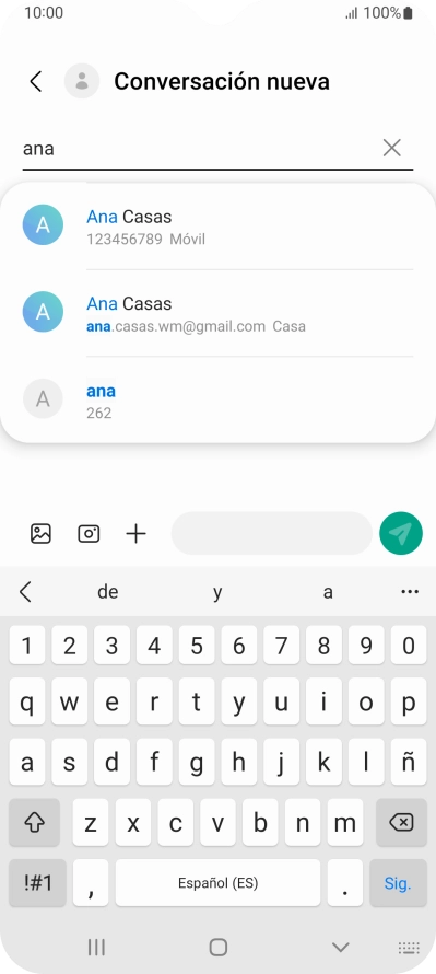 Pulsa el contacto deseado.