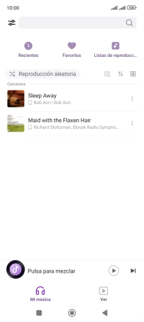 Pulsa el archivo de música deseado.