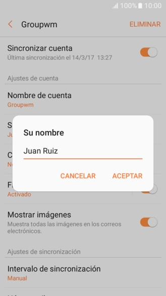 Introduce el nombre deseado y pulsa ACEPTAR.