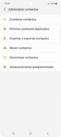 Pulsa Importar o exportar contactos.