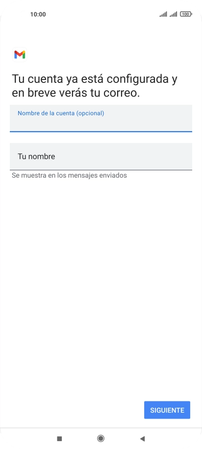 Pulsa Tu nombre e introduce el nombre del remitente.