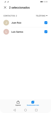 Pulsa Exportar.