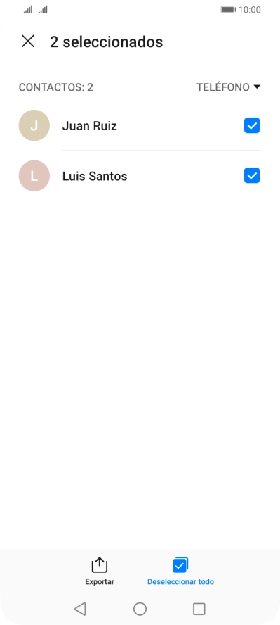 Pulsa Exportar.