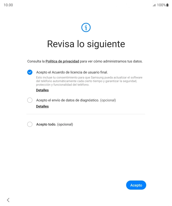 Pulsa Acepto.