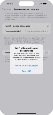 Si el wifi está desactivado, pulsa Activar Wi-Fi y Bluetooth.