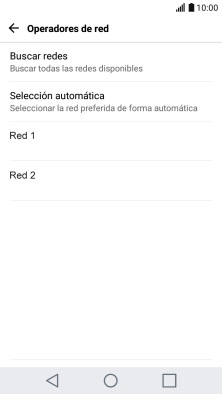 Pulsa la red deseada.