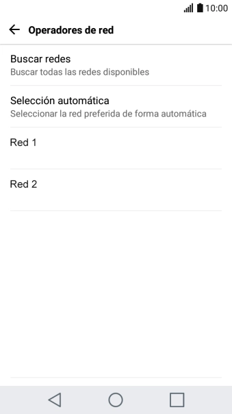 Pulsa la red deseada.