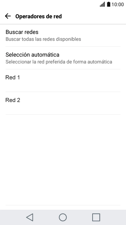 Pulsa la red deseada.