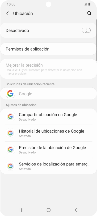 Pulsa el indicador para activar o desactivar la función.