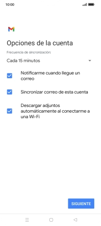 Si aparece en la pantalla esta imagen, tu cuenta de correo electrónico ha sido reconocida y configurada automáticamente. Sigue las indicaciones de la pantalla para introducir más información y terminar la configuración.