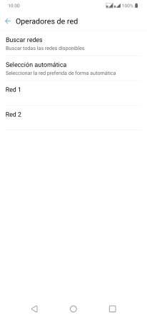 Pulsa la red deseada.